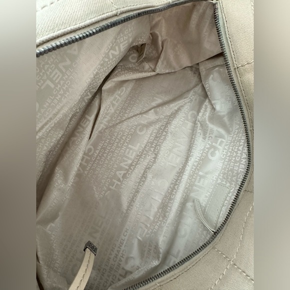 Chanel 2003 Canvas Chocolate Bar Boston Bag - Picture 2 of 8